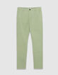 Men's green slim-fit chino pants-6