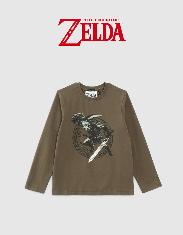 Boys' khaki THE LEGEND OF ZELDA™ T-shirt with Link image