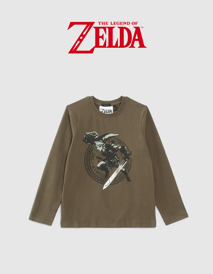 Boys’ khaki THE LEGEND OF ZELDA™ T-shirt with Link image-1
