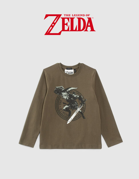 Boys’ khaki THE LEGEND OF ZELDA™ T-shirt with Link image