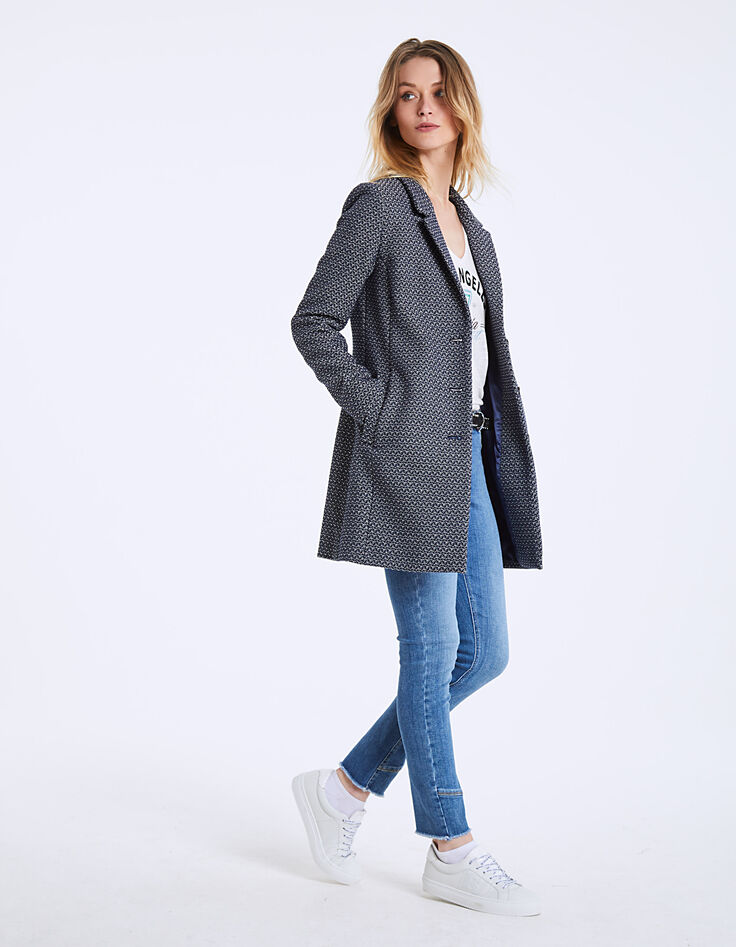 Manteau mi-long en tweed pour femme-6