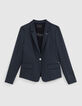 Chaqueta azul marino punto Milano imitaci&oacute;n-6