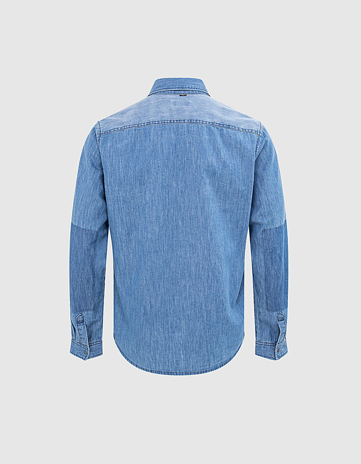 Stone Blue REGULAR-Herrenjeanshemd-3