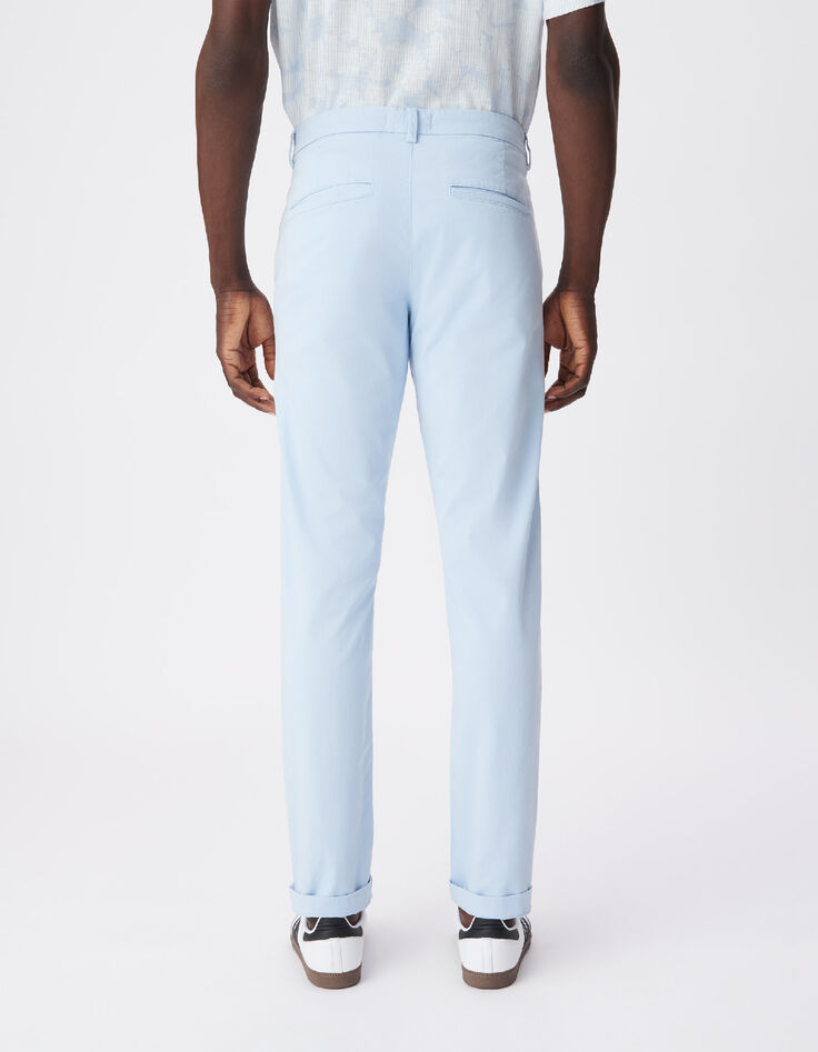 Pantalon chino slim bleu clair Homme-3