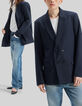 Gender Free-Blazer croisé marine Mixte-2 Gender Free-Blazer croisé marine Mixte-2