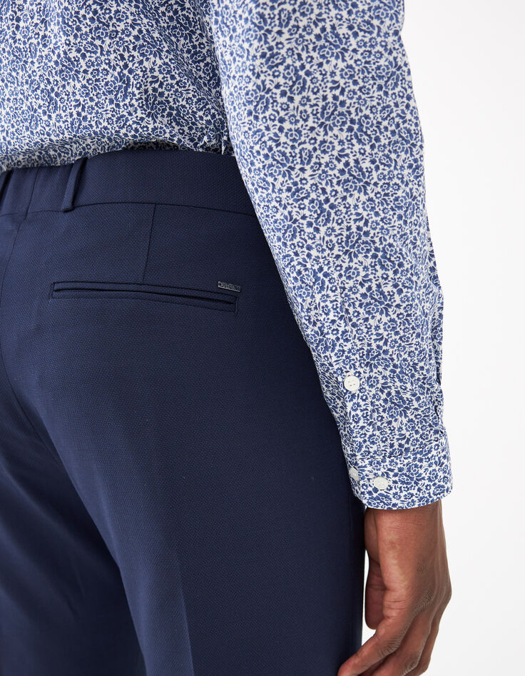 Men’s indigo decorative fabric SLIM suit trousers-3
