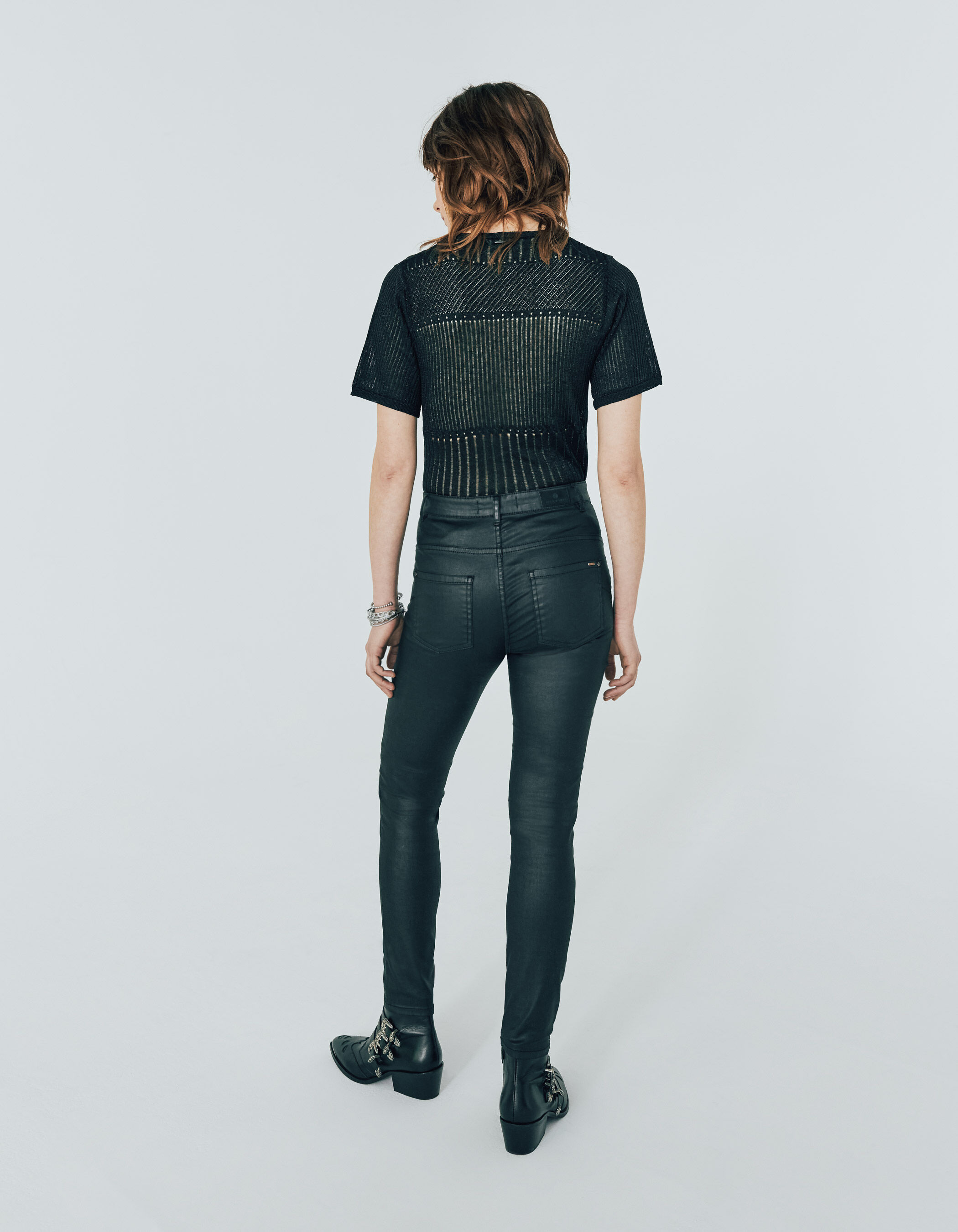 black coated high-waist sculpt-up 