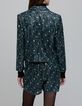 Veste noire imprim&eacute; g&eacute;om&eacute;trique brod&eacute;e sequins Femme-3