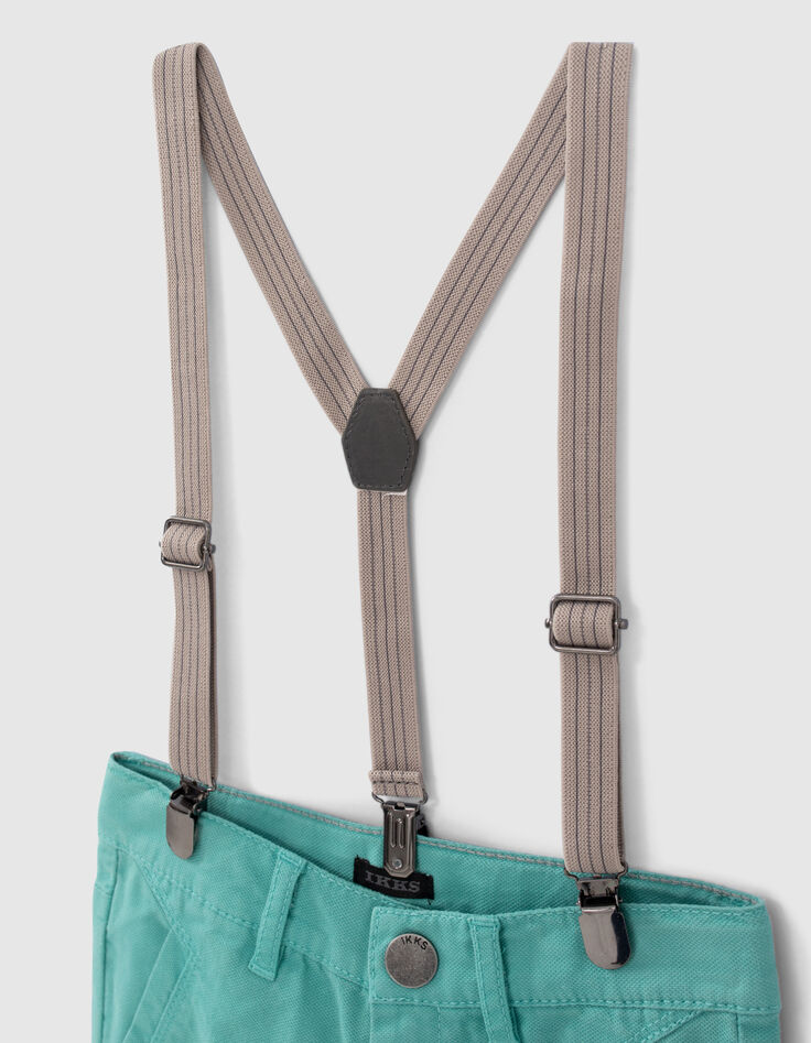 Turquoise bermuda gerestyled chinomodel jongens-6