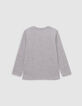T-shirt gris coton bio badges skates garçon-3
