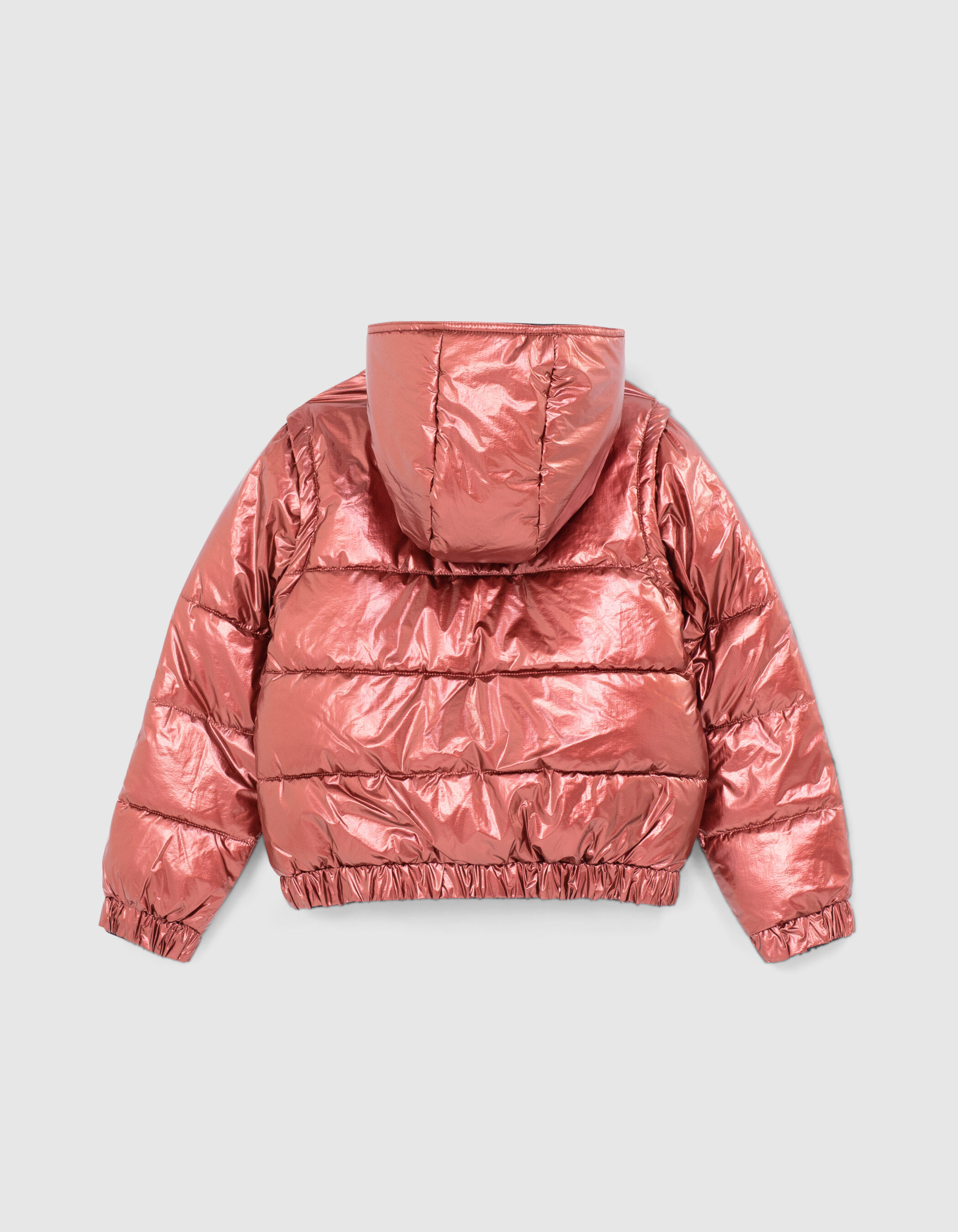 Doudoune 2025 rose métallisé