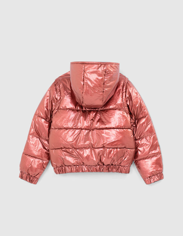 Girls’ navy and metallic red padded jacket - IKKS