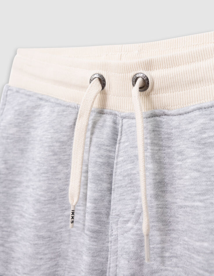 Jogging BATTLE gris ceinture contrastée garçon-6