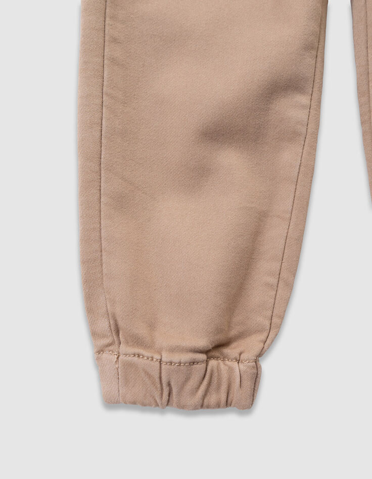 Boys’ beige loose jeans with elasticated waist-4