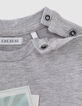 T-shirt gris visuel lenticulaire percussion bébé garçon-7