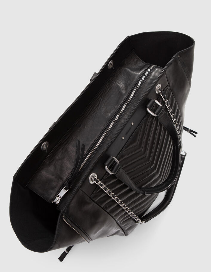 Bag 1440 black leather Large Size Woman IKKS