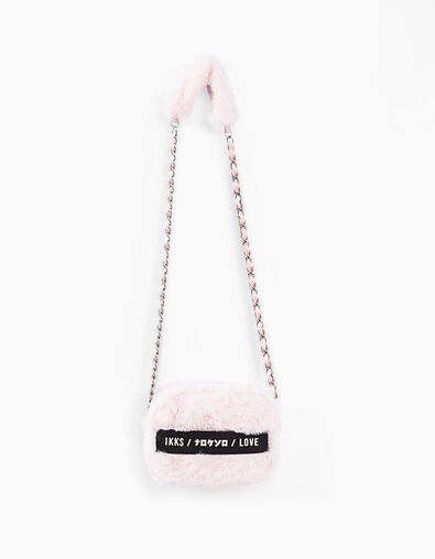 Bolso de mano rosa empolvado de piel sintética niña - IKKS