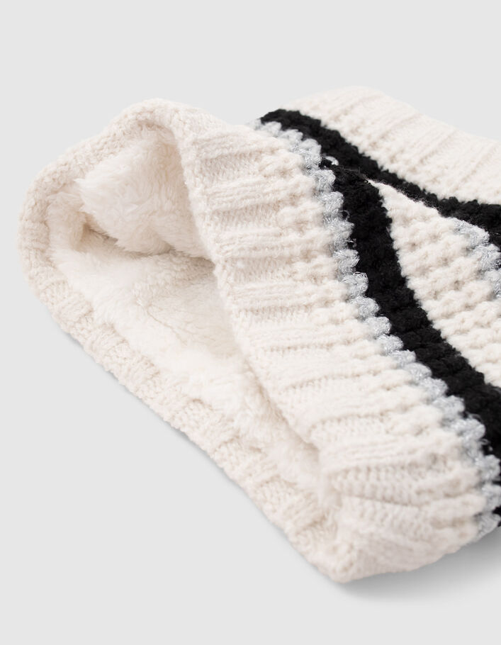 Snood crudo punto lúrex rayas niña-5
