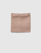 Boys’ beige knit snood with basketball label-2