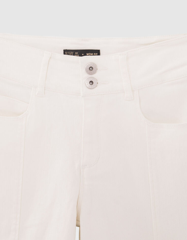 Weiße MOM-Mädchenjeans Maxi-Volumen-2