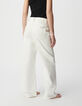 Women's off-white recycled cotton wide-leg jeans-3