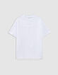 Camiseta blanca mensaje relieve DRY FAST hombre-5