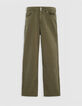 Women's khaki army slouchy jeans-6
