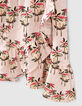 Robe rose pâle imprimé palmiers fille-2