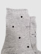 Girls’ black, burgundy and grey socks-5