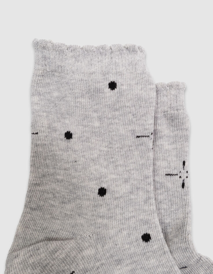 Girls’ black, burgundy and grey socks-5 Girls’ black, burgundy and grey socks-5