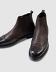 Bruine leren chelsea boots hoge schacht Heren-3