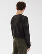 Pull gris anthracite tricot effet camouflage Homme -2
