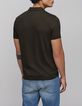 Polo dark kaki coton modal Homme-3