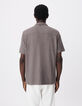 Chemise easy grise maille manches courtes Homme-3