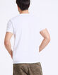 Men’s white Don't worry Be Hippy car graphic T-shirt-4