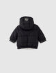 Doudoune réversible navy et Sherpa blanc bébé garçon-4