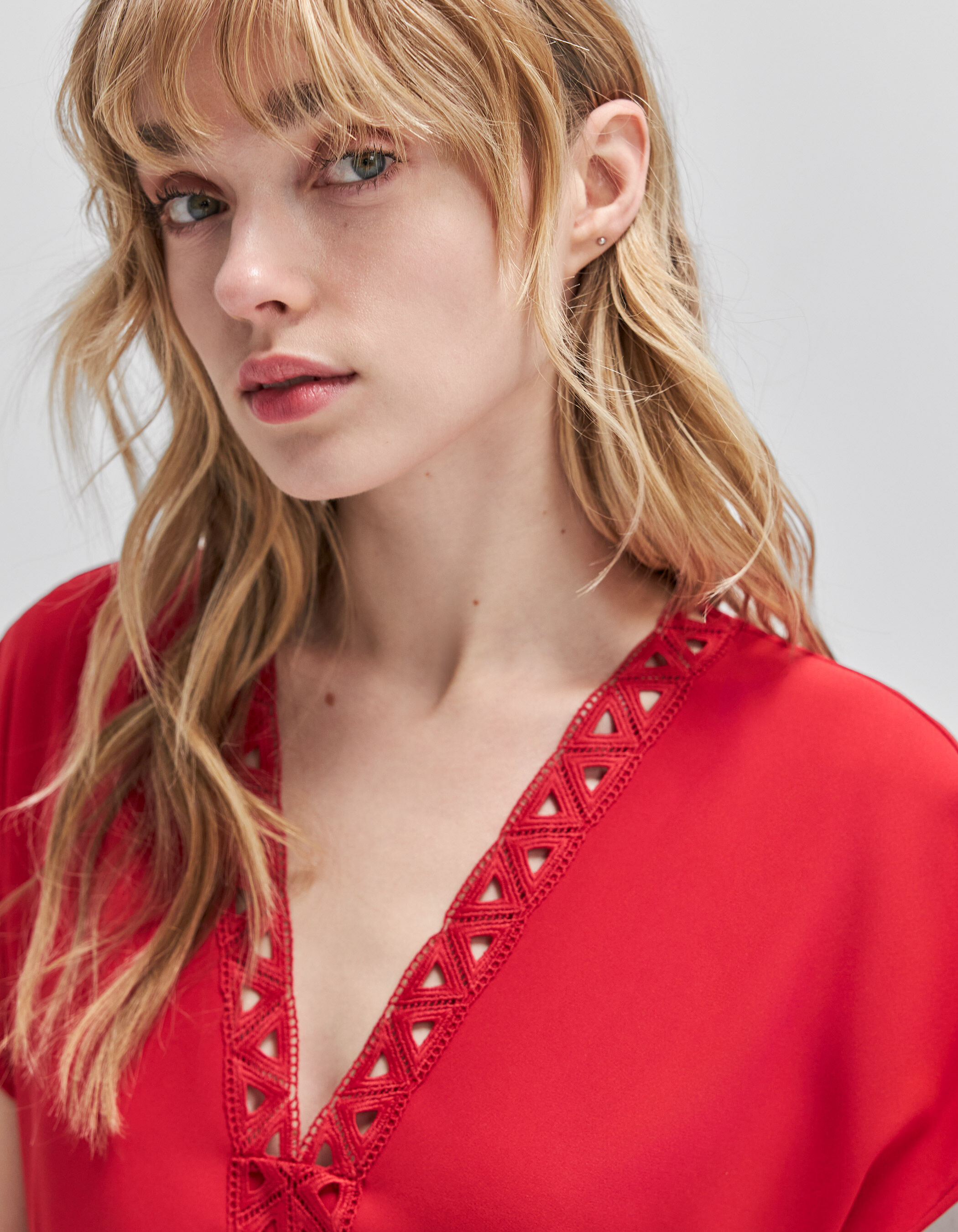 Robe rouge ikks femme sale