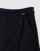 Jupe-short noire lainage fille-4