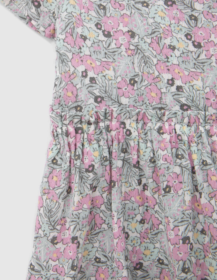 Khaki Kleid aus LENZING™ ECOVERO™ für Babymädchen-6