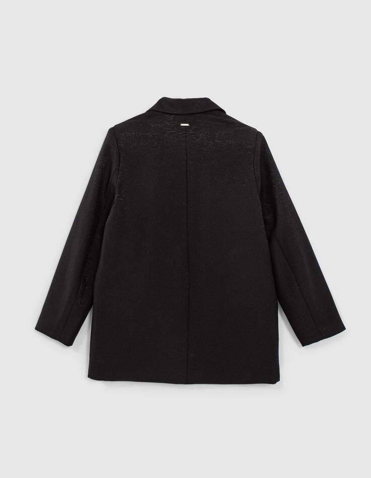 Zwarte blazer met glitter meisjes-3 Zwarte blazer met glitter meisjes-3