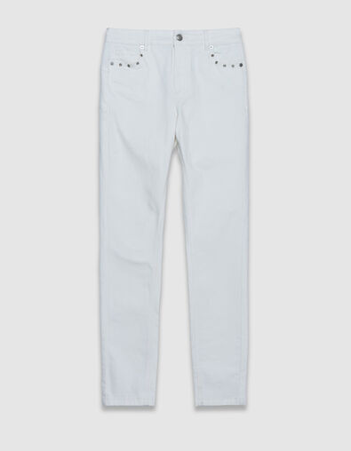 7/8 witte slim jeans met hoge taille Nina Dames - IKKS