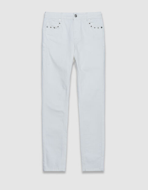7/8 witte slim jeans met hoge taille Nina Dames - IKKS
