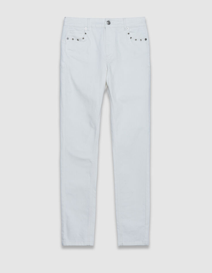 7/8 witte slim jeans met hoge taille Nina Dames-1