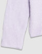 Lilac oversized V-neck sweater Woman-9