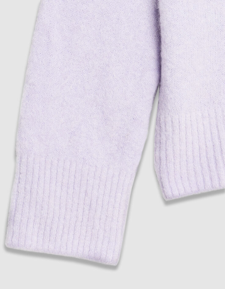 Lilac oversized V-neck sweater Woman-9