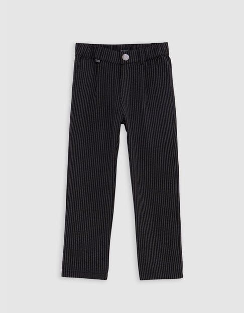 Zwarte krijtstreepbroek voor jongens Zwarte krijtstreepbroek voor jongens - IKKS