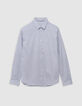 Men's white geometric print REGULAR shirt-7
