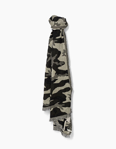 Chèche jacquard camouflage Los Angeles femme - IKKS