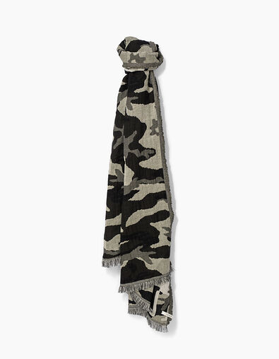Jacquard camouflage sjaal Los Angeles dames - IKKS