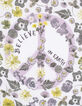 Girls’ ecru flower print square scarf-3